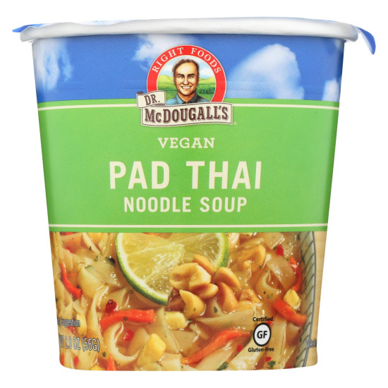 Dr. Mcdougall s Vegan Pad Thai Noodle Soup Big Cup - Case Of 6 - 2 Oz.idx HG0756817