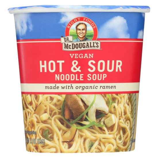 Dr. Mcdougall s Vegan Hot And Sour Noodle Soup Big Cup - Case Of 6 - 1.9 Oz.idx HG0756833