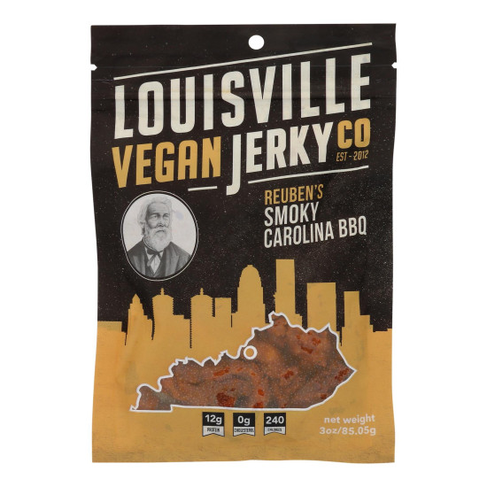 Louisville Vegan Jerky Jerky - Vegan - Carolina Bbq - Case Of 10 - 3 Ozidx HG2011138