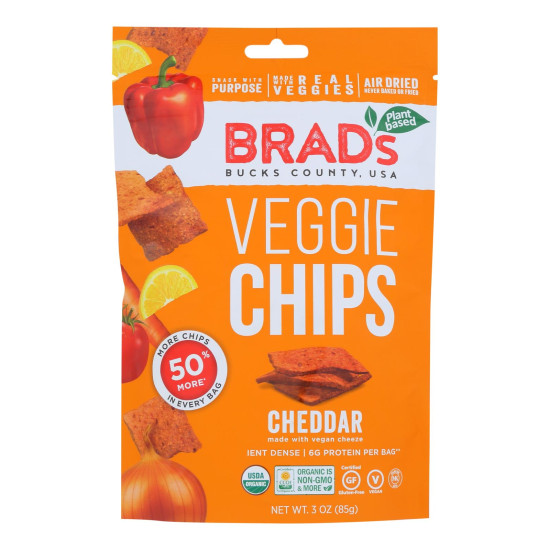 Brad s Plant Based - Raw Chips - Cheddar - Case Of 12 - 3 Oz.idx HG1230366