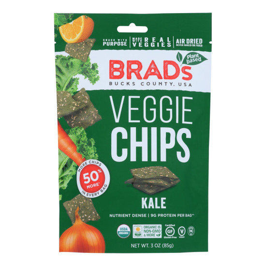 Brad s Plant Based - Raw Chips - Kale - Case Of 12 - 3 Oz.idx HG1230390
